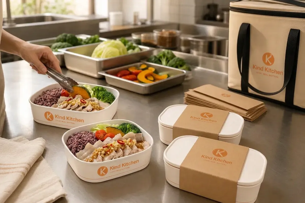 Kind Kitchen 在曼谷共享廚房準備、包裝健康餐並安排外送
